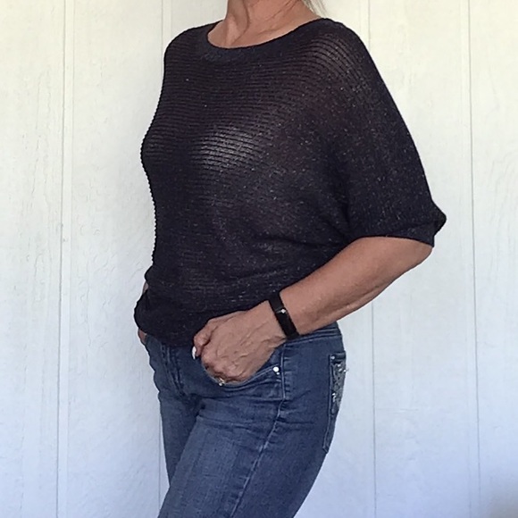 EXPRESS NAVY BLUE DOLMAN SLEEVE SWEATER TOP SIZE MEDIUM - Picture 10 of 12